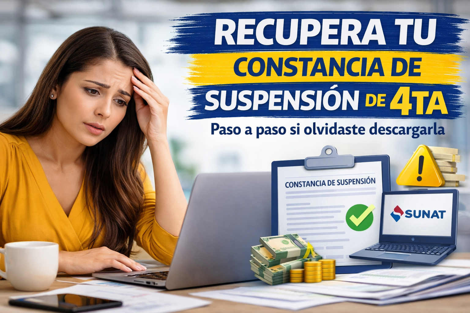 Cómo recuperar tu constancia de suspensión de 4ta categoría en SUNAT paso a paso (si olvidaste descargarla)
