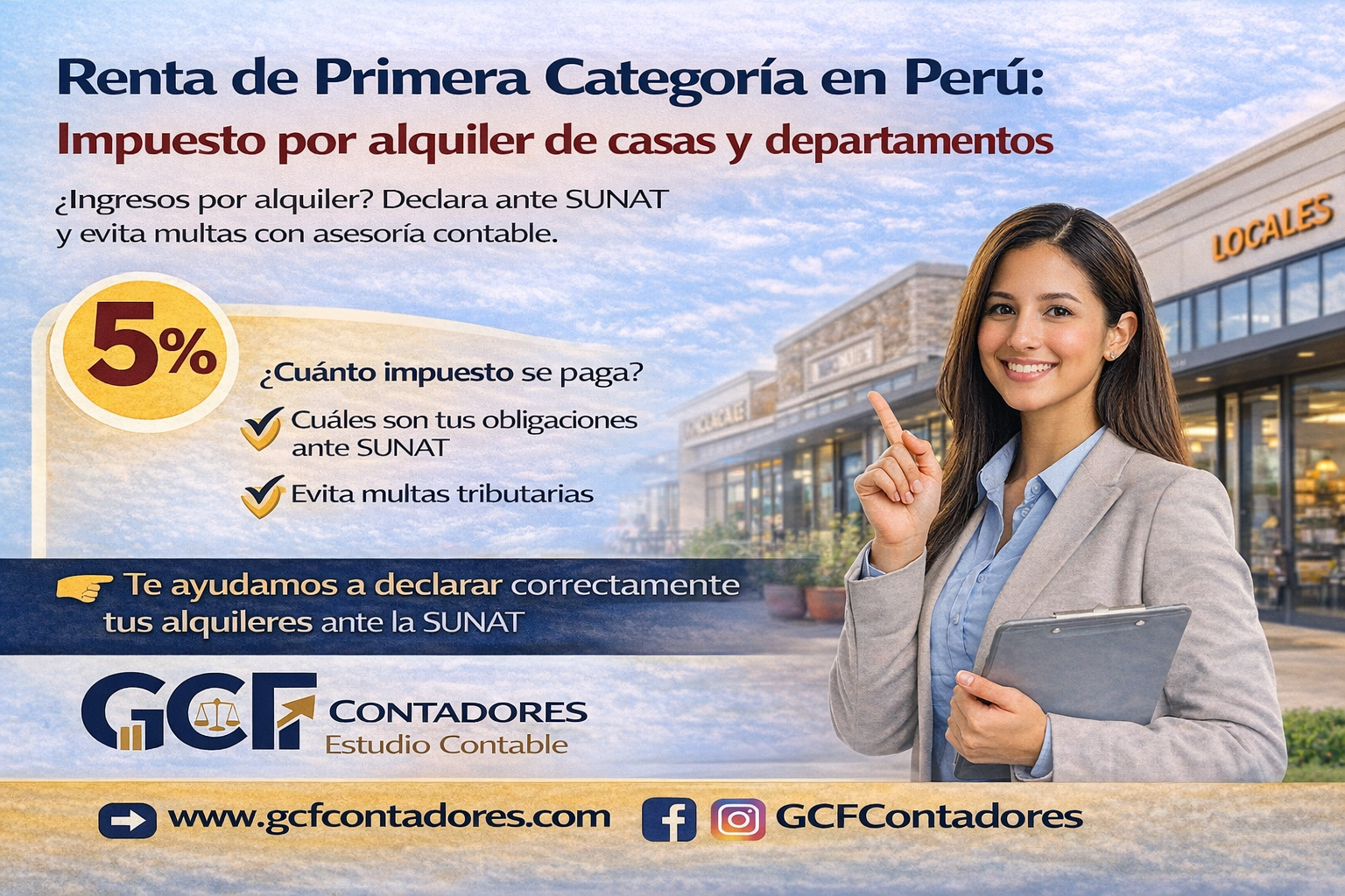 Renta de Primera Categoría en Perú: impuesto por alquiler de locales, casas y departamentos